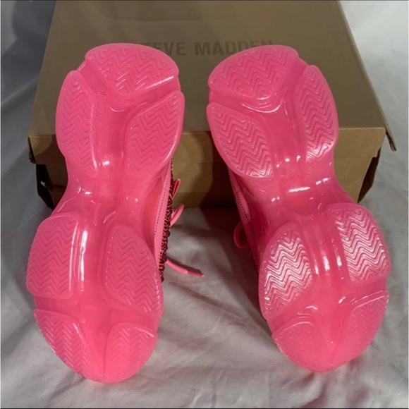 Steve Madden Maxima Hot Pink Rhinestone Shoes New With Box Womans - Picture 6 of 6